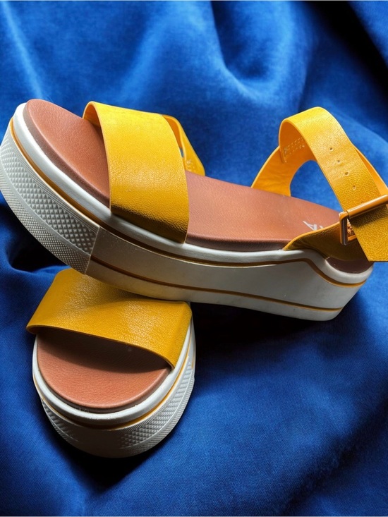 MIA Shoes - MIA Yellow Platform Sandals